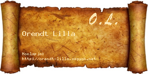 Orendt Lilla névjegykártya