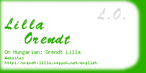 lilla orendt business card